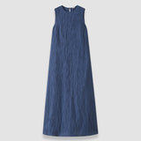 Blue Dion Fluid Crinkle Dress - Joseph