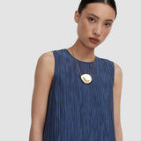 Blue Dion Fluid Crinkle Dress - Joseph