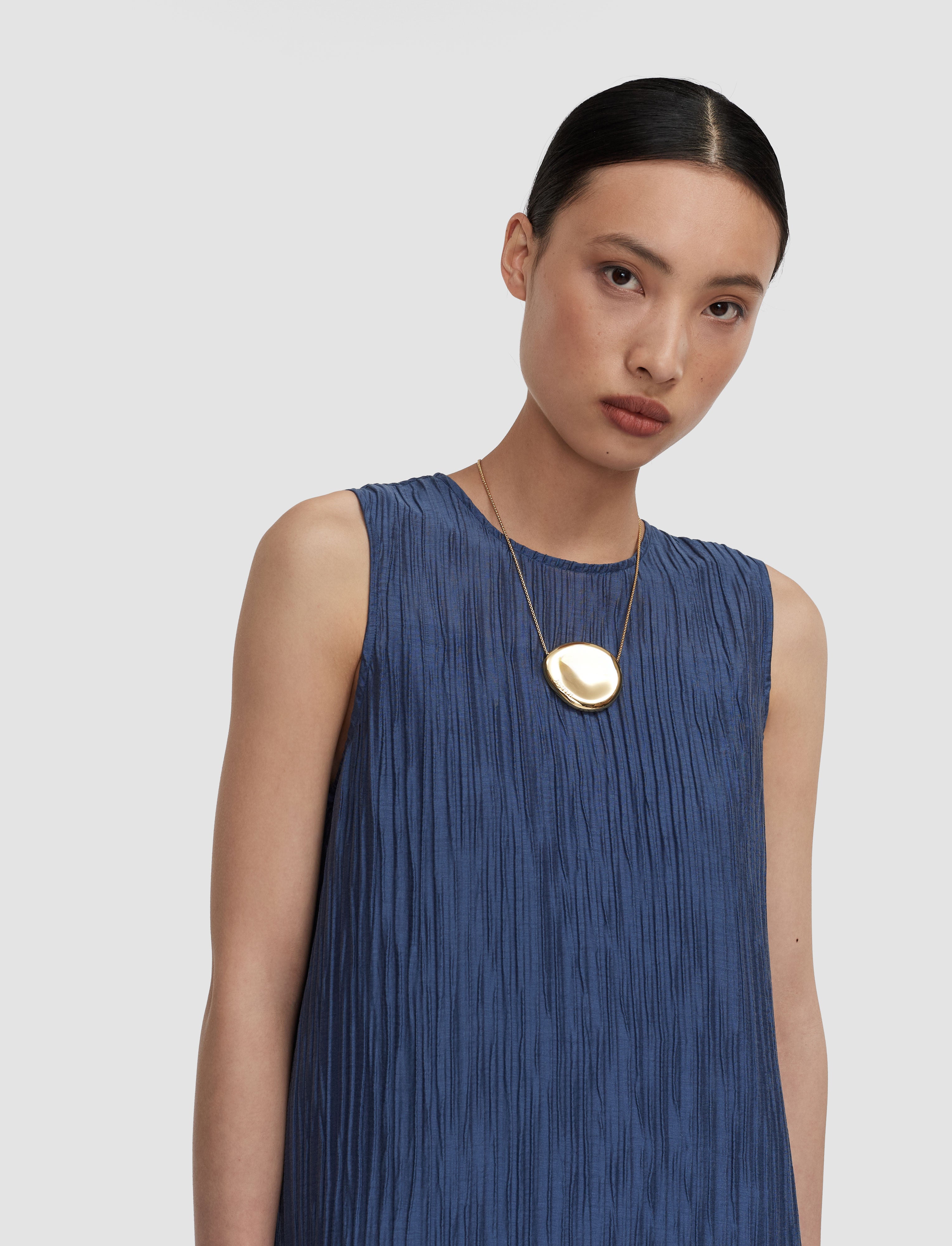 blue-dion-fluid-crinkle-dress-JOSEPH