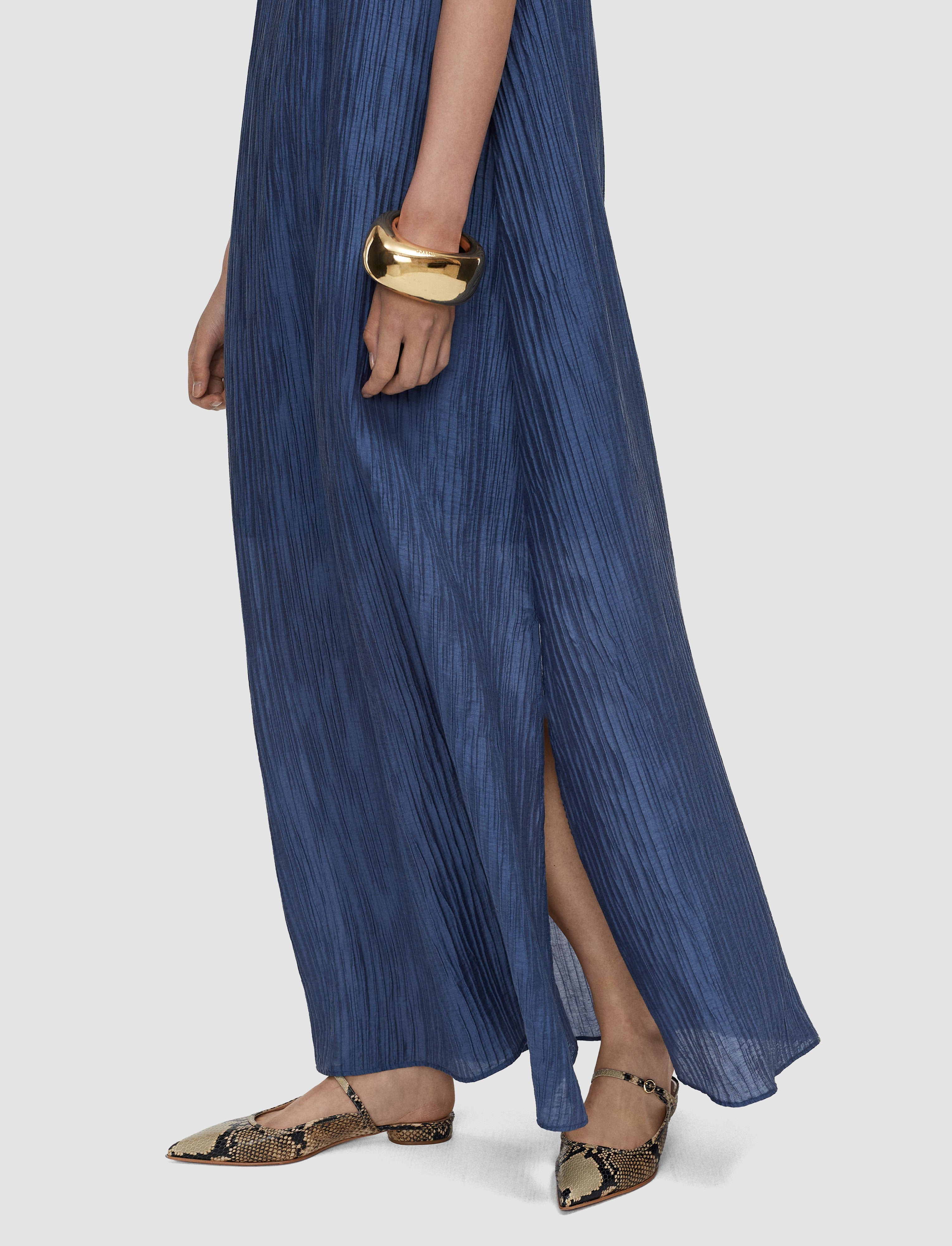 blue-dion-fluid-crinkle-dress-JOSEPH