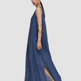 Blue Dion Fluid Crinkle Dress - Joseph
