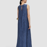 Blue Dion Fluid Crinkle Dress - Joseph