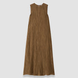 Brown Dion Fluid Crinkle Dress - Joseph