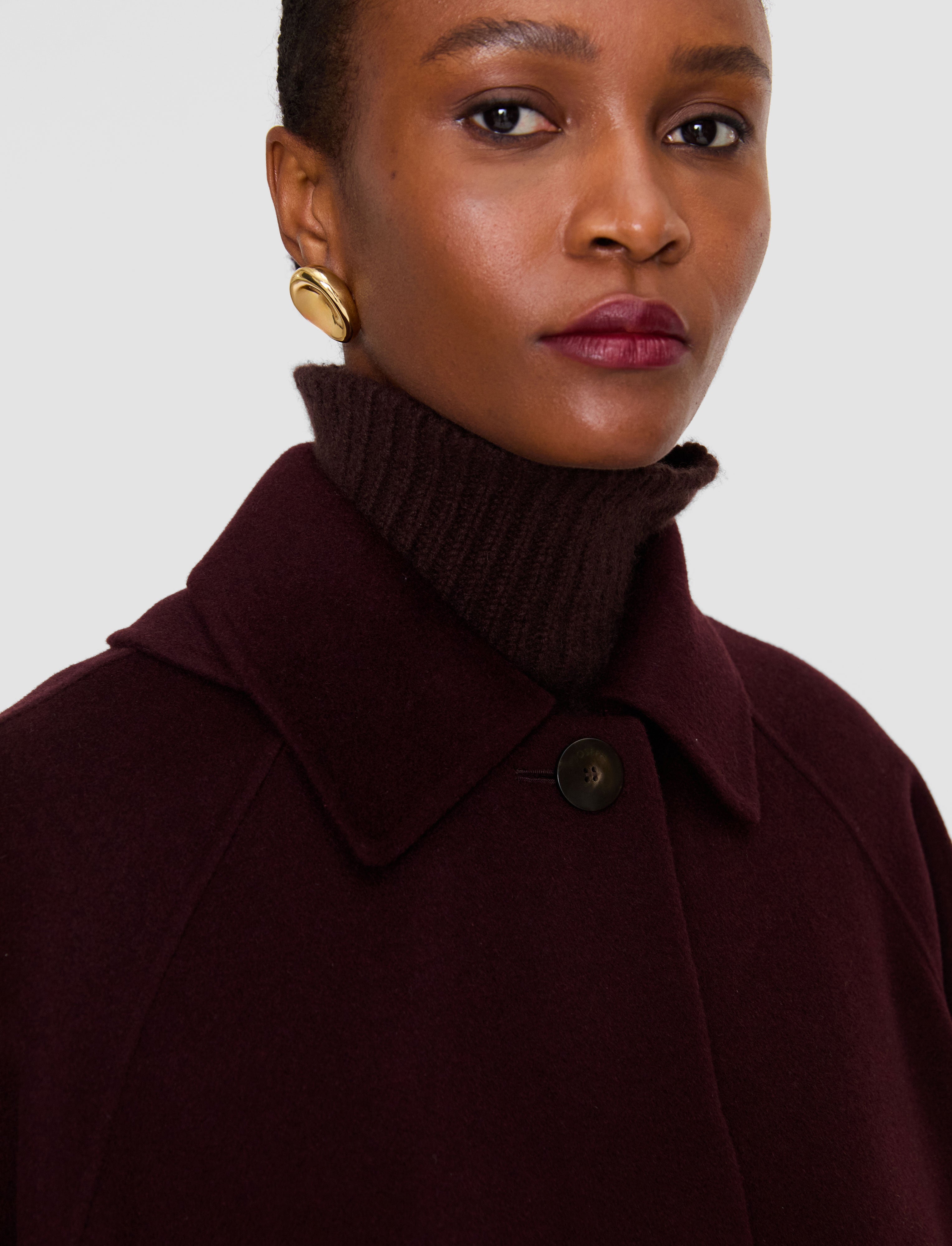 Donna Double Face Cashmere コート - 紫 | JOSEPH JP