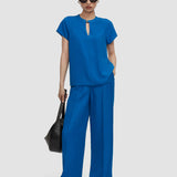 Blue Donna Crepe Top - Joseph