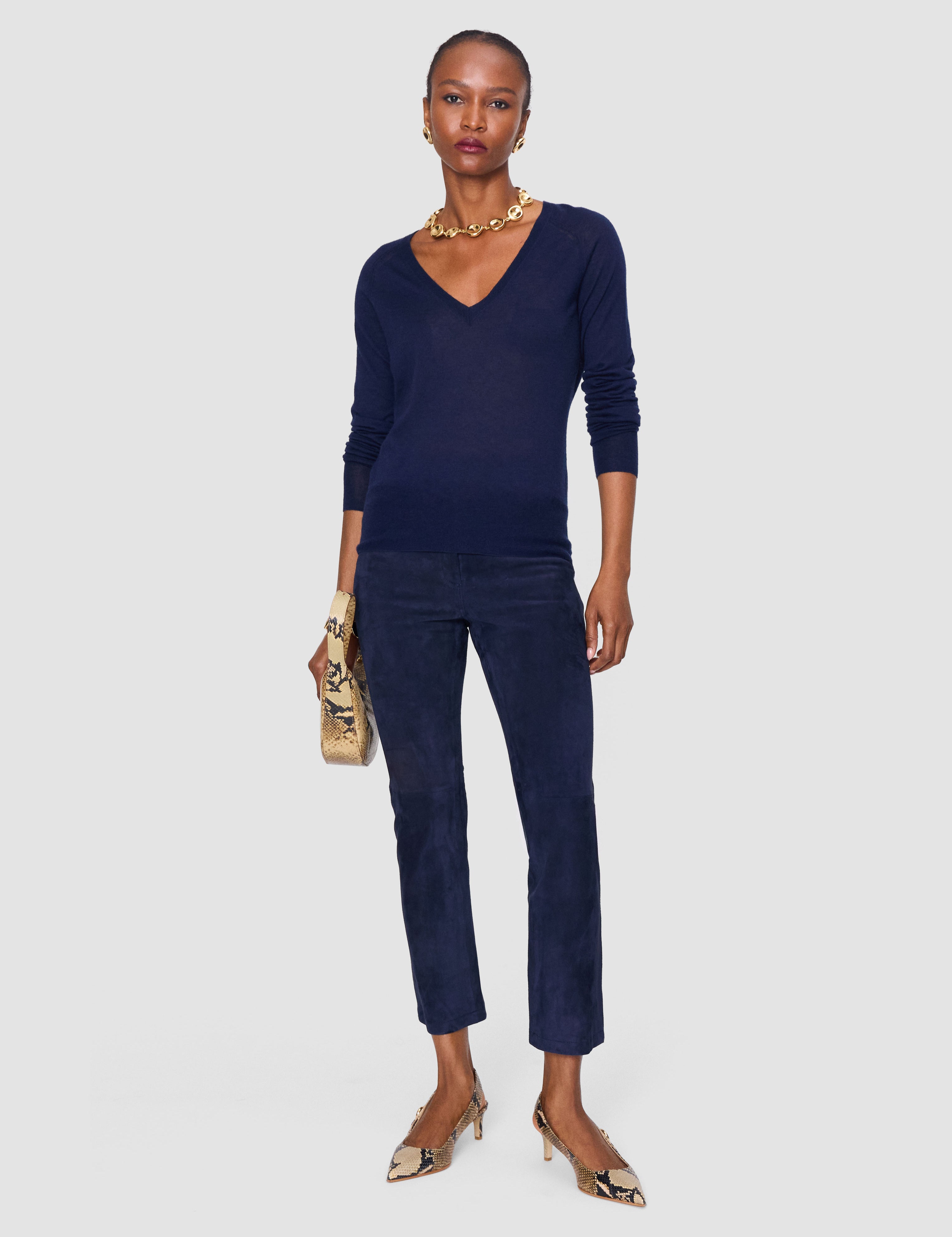 Blue Duke Suede Stretch Trousers - Joseph