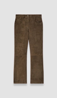 Brown Duke Suede Stretch Trousers - Joseph