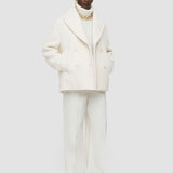 White Eddie Wool Boucle Coat - Joseph