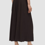 Brown Elba Silk Blend Crepe Skirt - Joseph