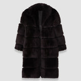 Manteau Elektra en shearling long poil 