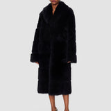 Brown Elektra Long Hair Shearling Coat - Joseph