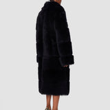 Brown Elektra Long Hair Shearling Coat - Joseph