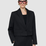 Black Elias Cotton Linen Jacket - Joseph