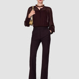 Purple Elisa Silk Chiffon Blouse - Joseph