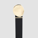 Black Elodie Bean Wide Leather Belt - Joseph