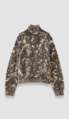 Brown Esme Fluffy Alpaca Jumper - Joseph
