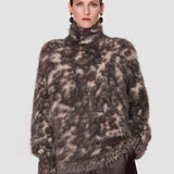 Brown Esme Fluffy Alpaca Jumper - Joseph
