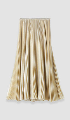 Gold Essai Lamé Silk Skirt - Joseph