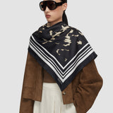 Brown Everly Large Silk Scarf - Joseph