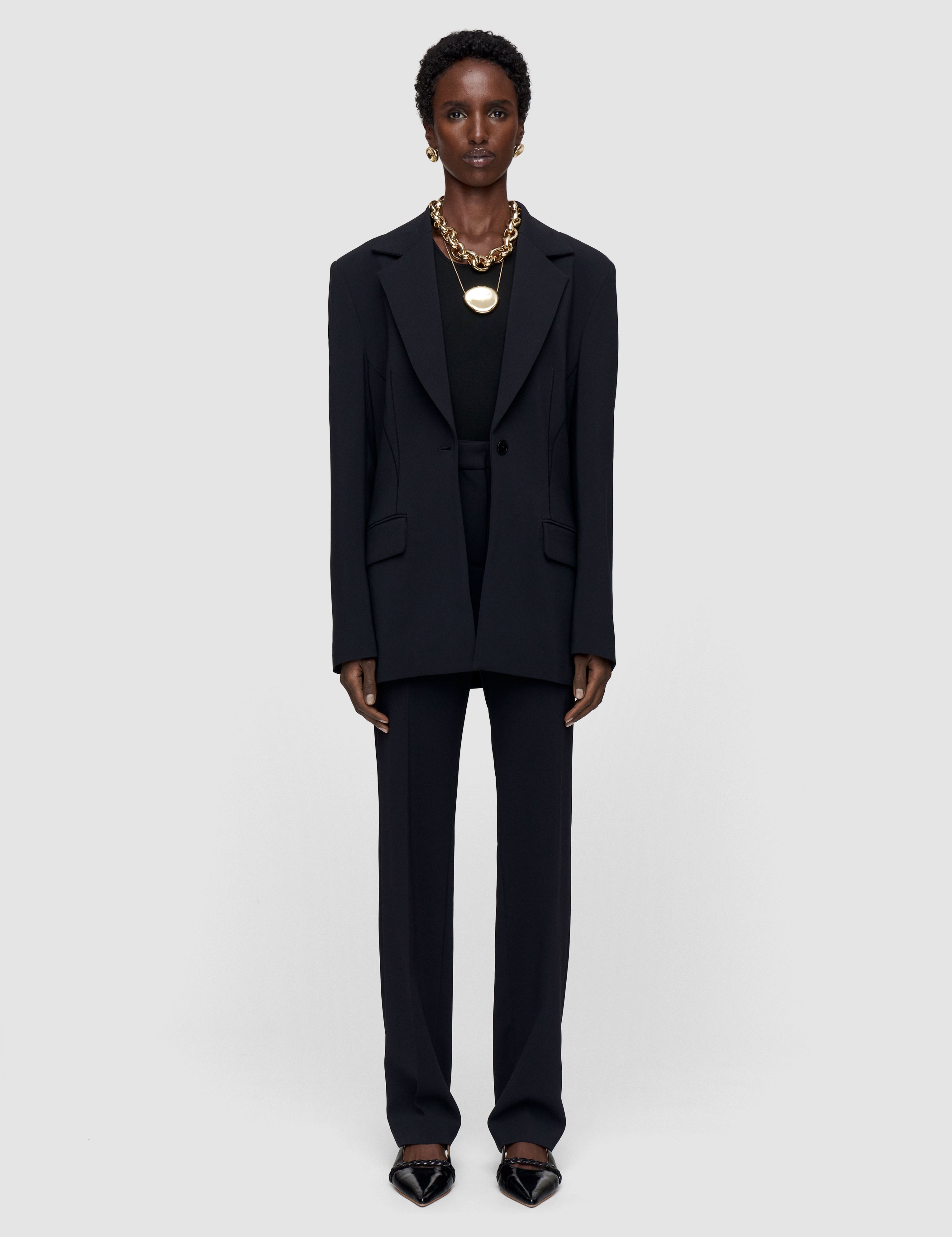 Black Fallon Comfort Cady Jacket - Joseph