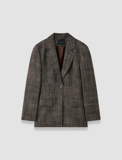 Brown Fallon Textured Tailoring Wool Jacket - Joseph