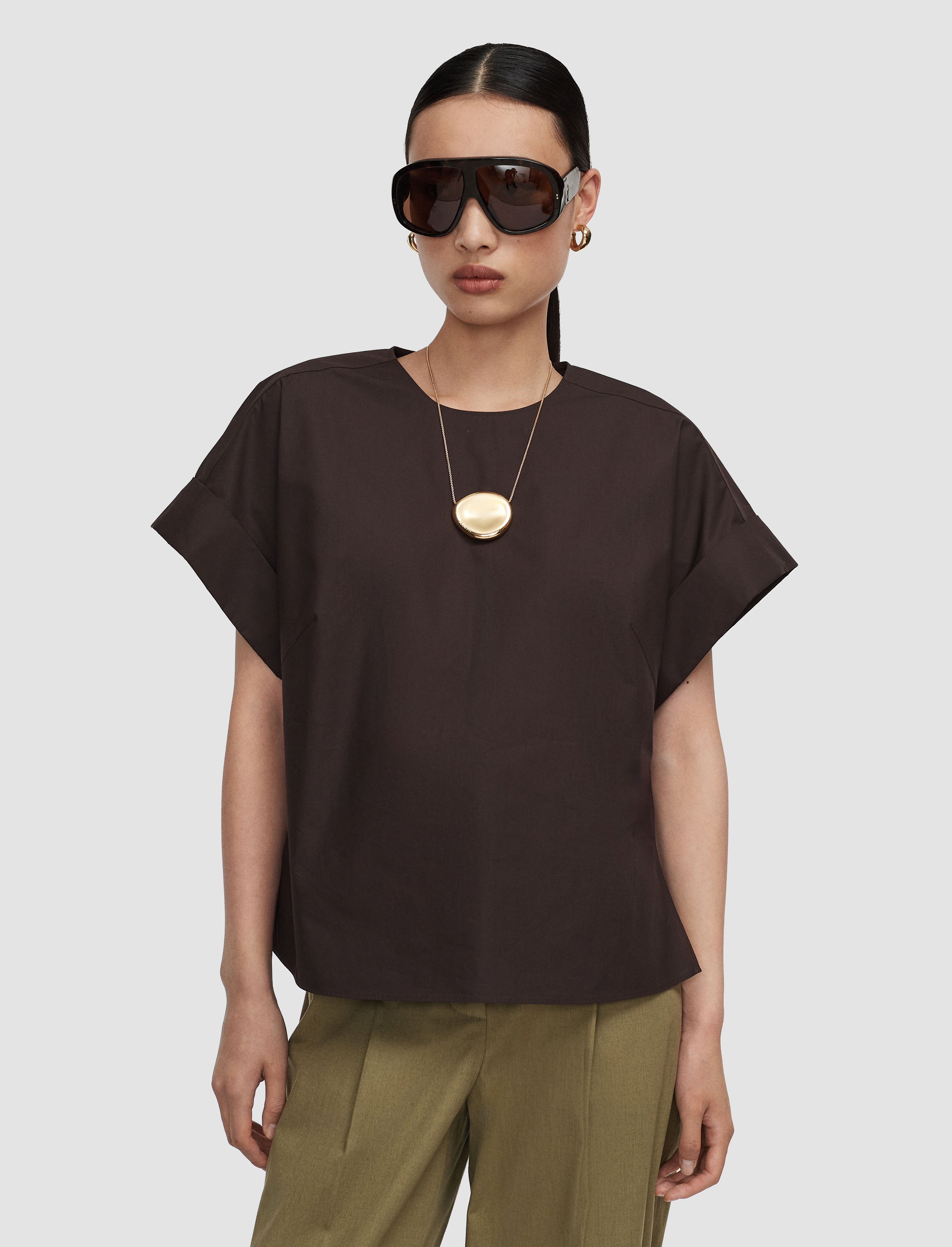 brown-fassia-cotton-poplin-blouse-JOSEPH
