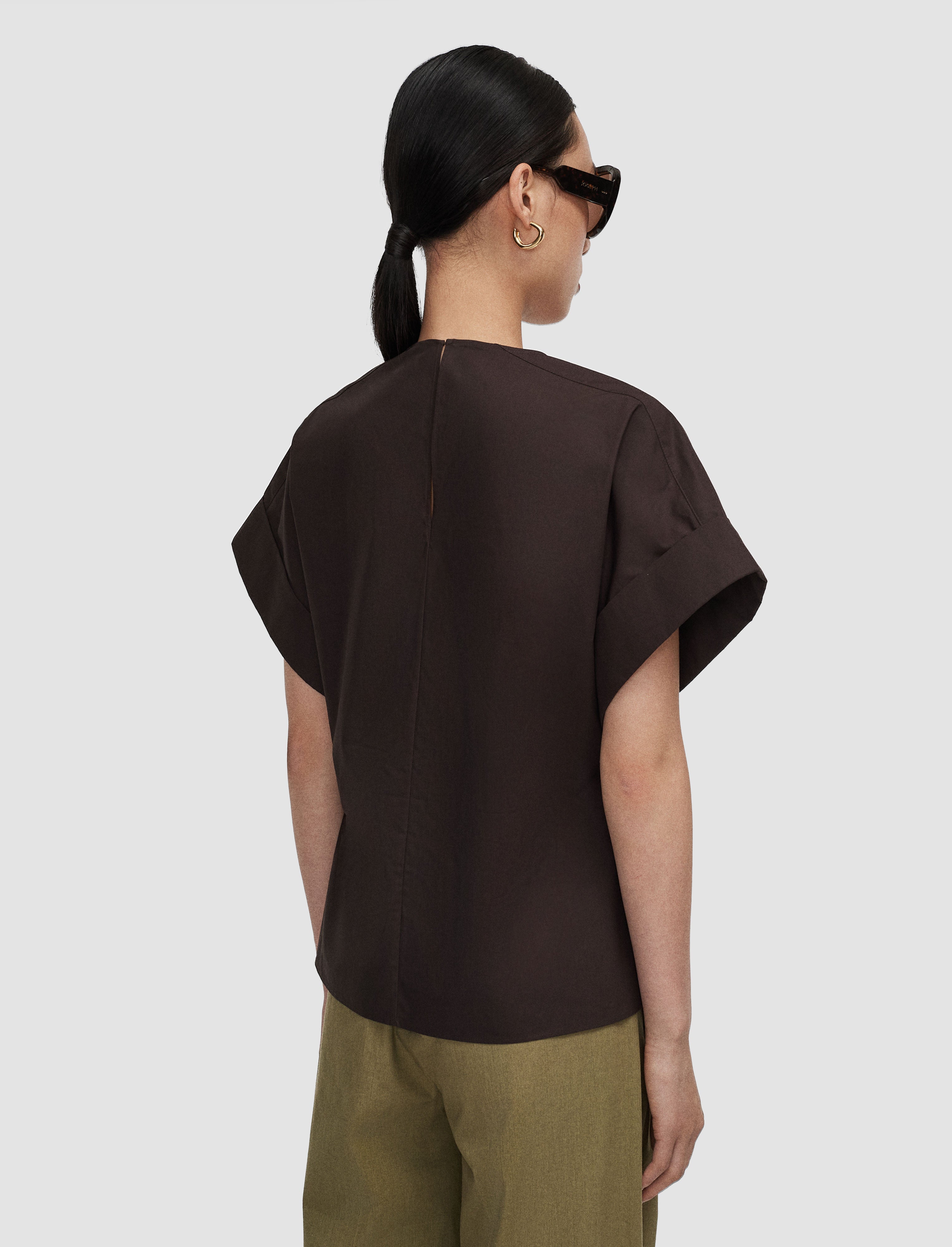 brown-fassia-cotton-poplin-blouse-JOSEPH