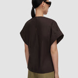 Brown Fassia Cotton Poplin Blouse - Joseph
