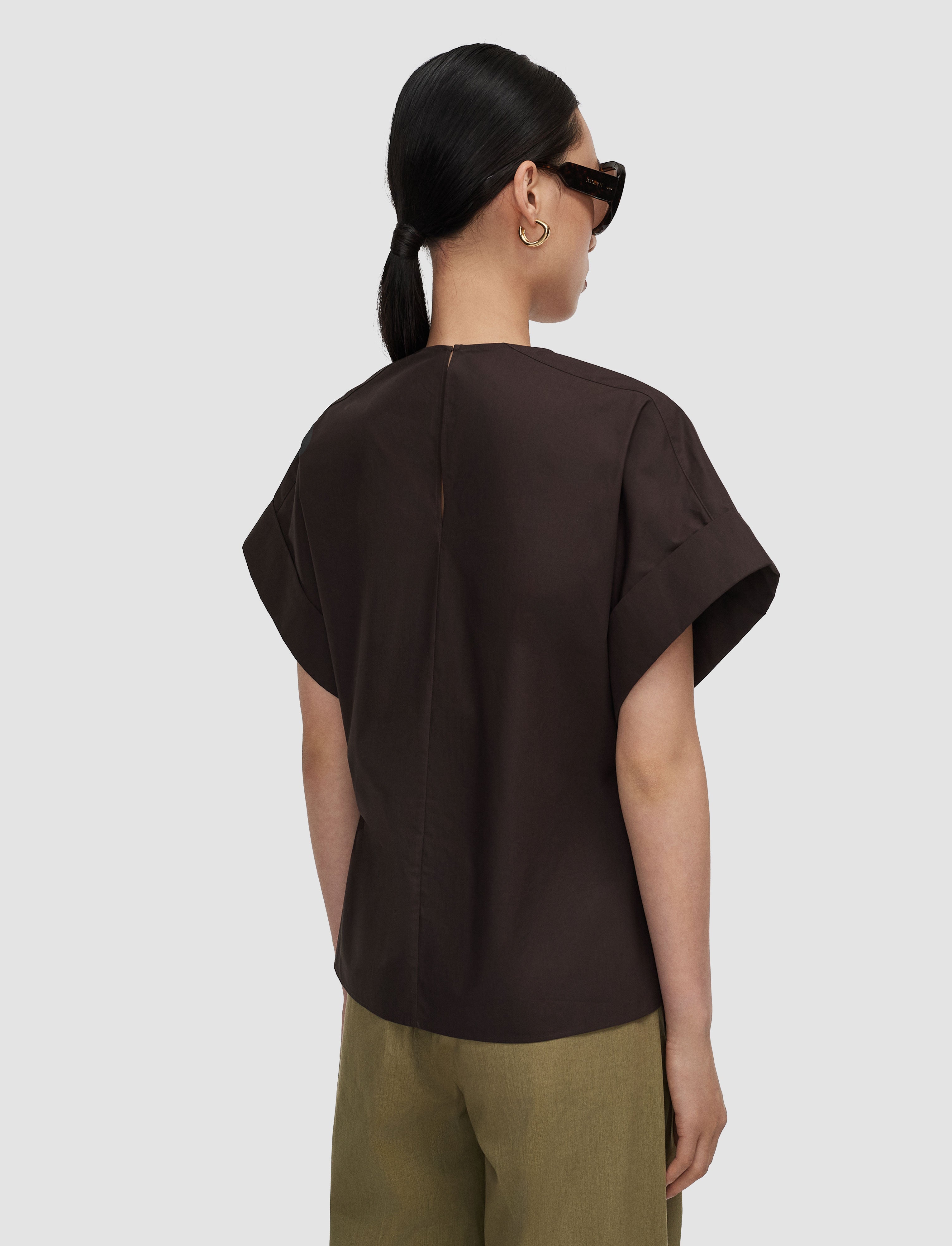 brown-fassia-cotton-poplin-blouse-JOSEPH
