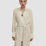 Brown Fassia Cotton Poplin Blouse - Joseph