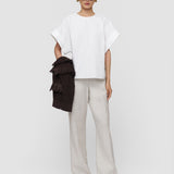 White Fassia Cotton Poplin Blouse - Joseph