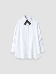 White Ferrus Tuxedo Cotton Shirt - Joseph