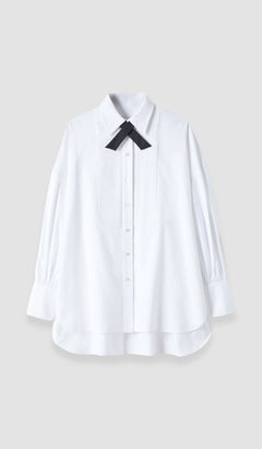 White Ferrus Tuxedo Cotton Shirt - Joseph
