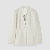 Grey Ferula Textured Cotton Linen Jacket - Joseph