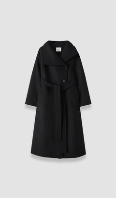 Black Fiore Wool Blend Coat - Joseph