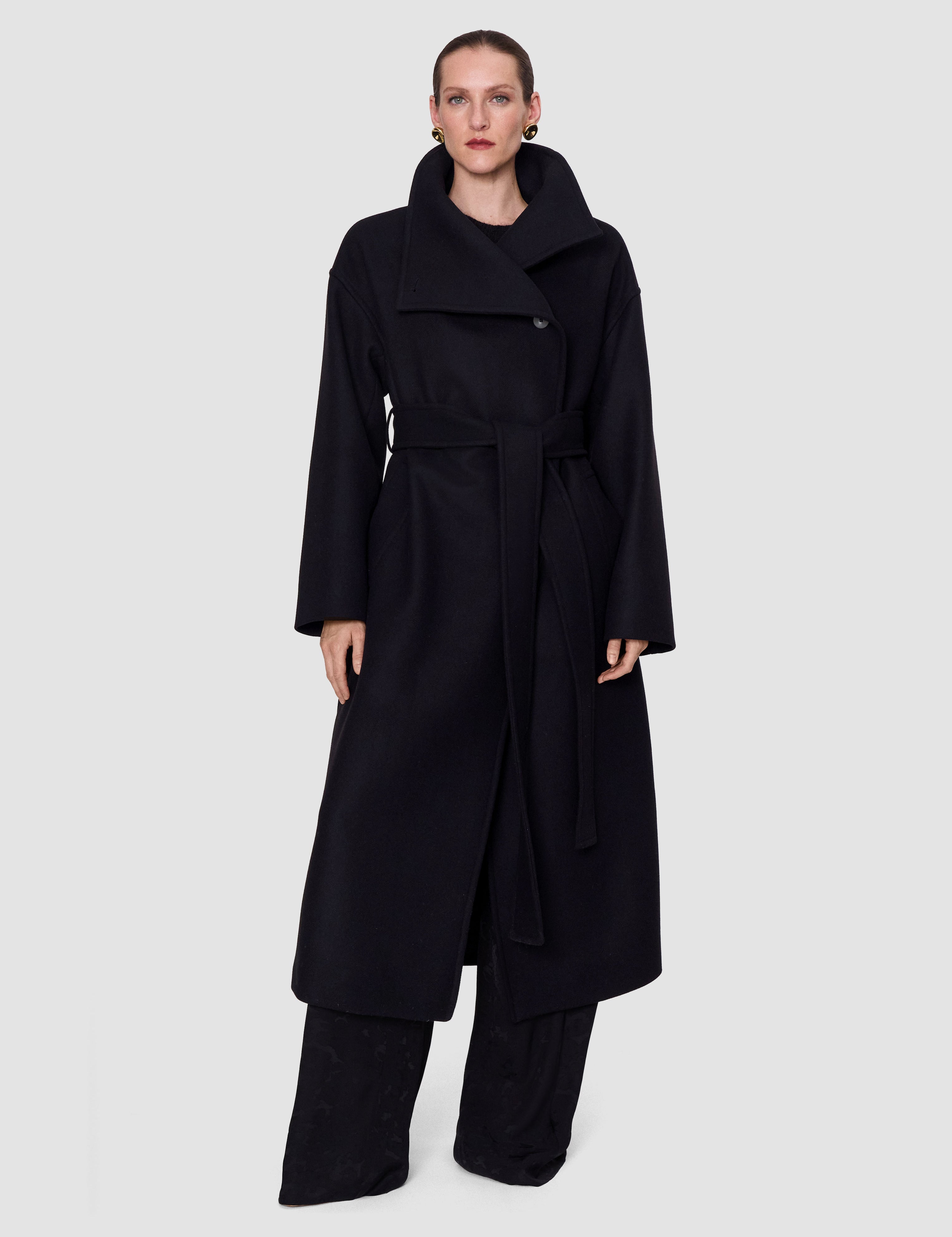 Black Fiore Wool Blend Coat - Joseph