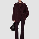 Purple Flavia Double Face Cashmere Coat - Joseph