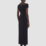 Black Foin Compact Milano Knit Dress - Joseph