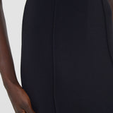 Black Foin Compact Milano Knit Dress - Joseph