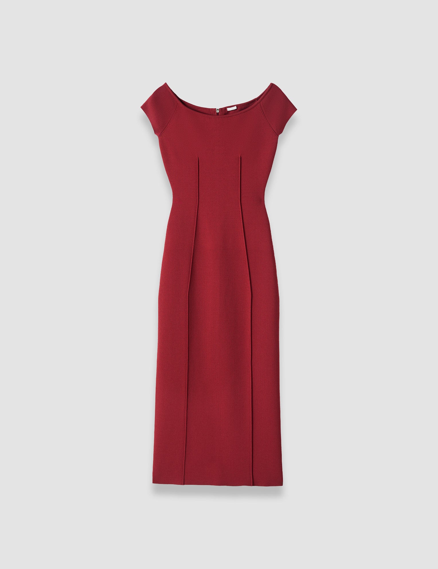 Red Foin Compact Milano Knit Dress - Joseph