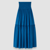 Blue Folia Textured Silk Skirt - Joseph