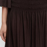 Brown Folia Textured Silk Skirt - Joseph