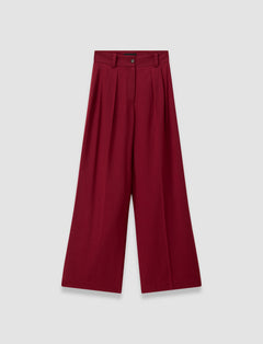Red Forest Fine Wool Trousers - Joseph