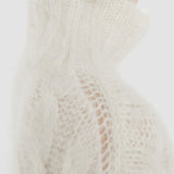 White Fortin Cable Mohair Jumper - Joseph