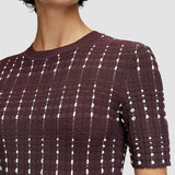 Robe à rayures discontinues 