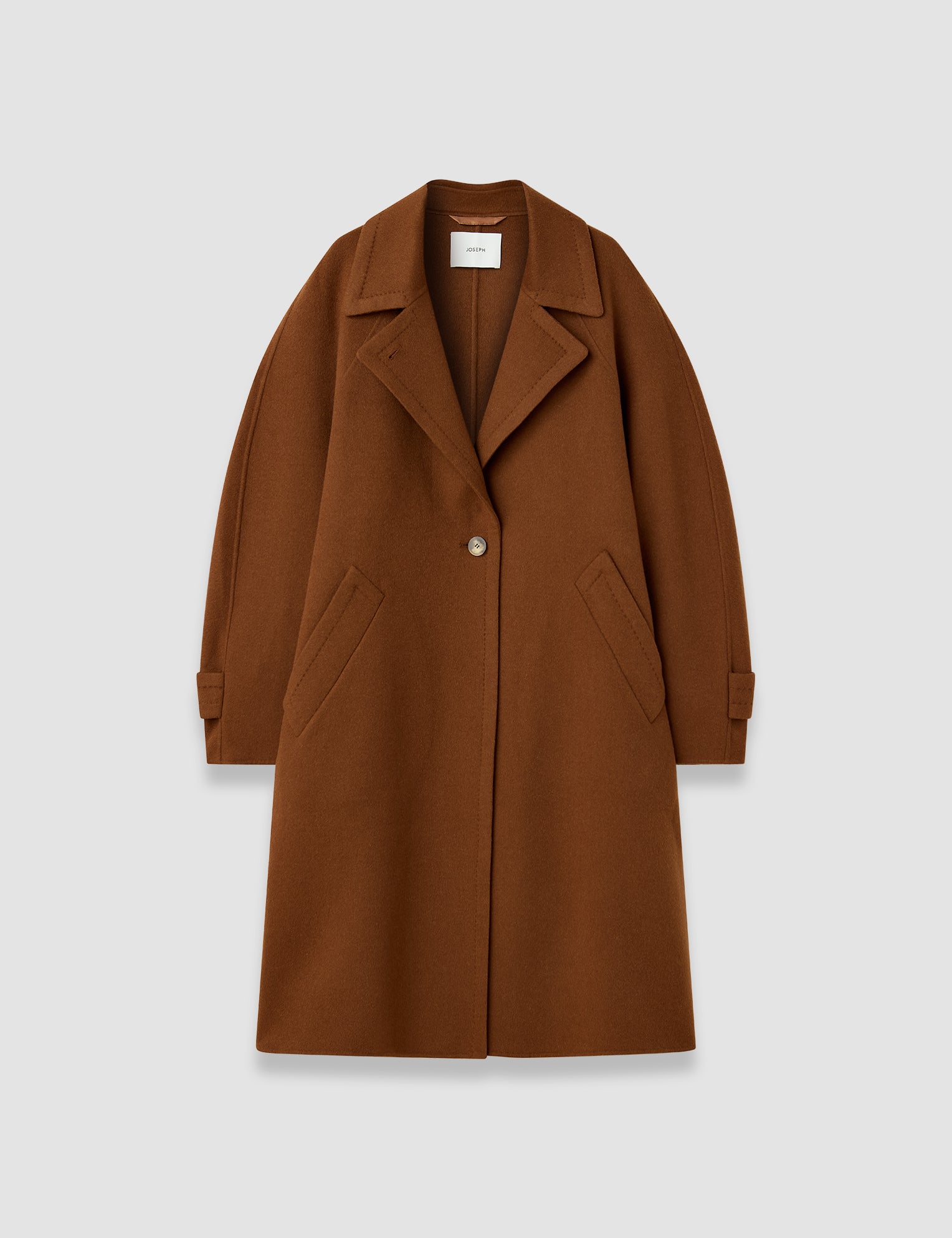 Brown Franco Double Face Cashmere Coat - Joseph