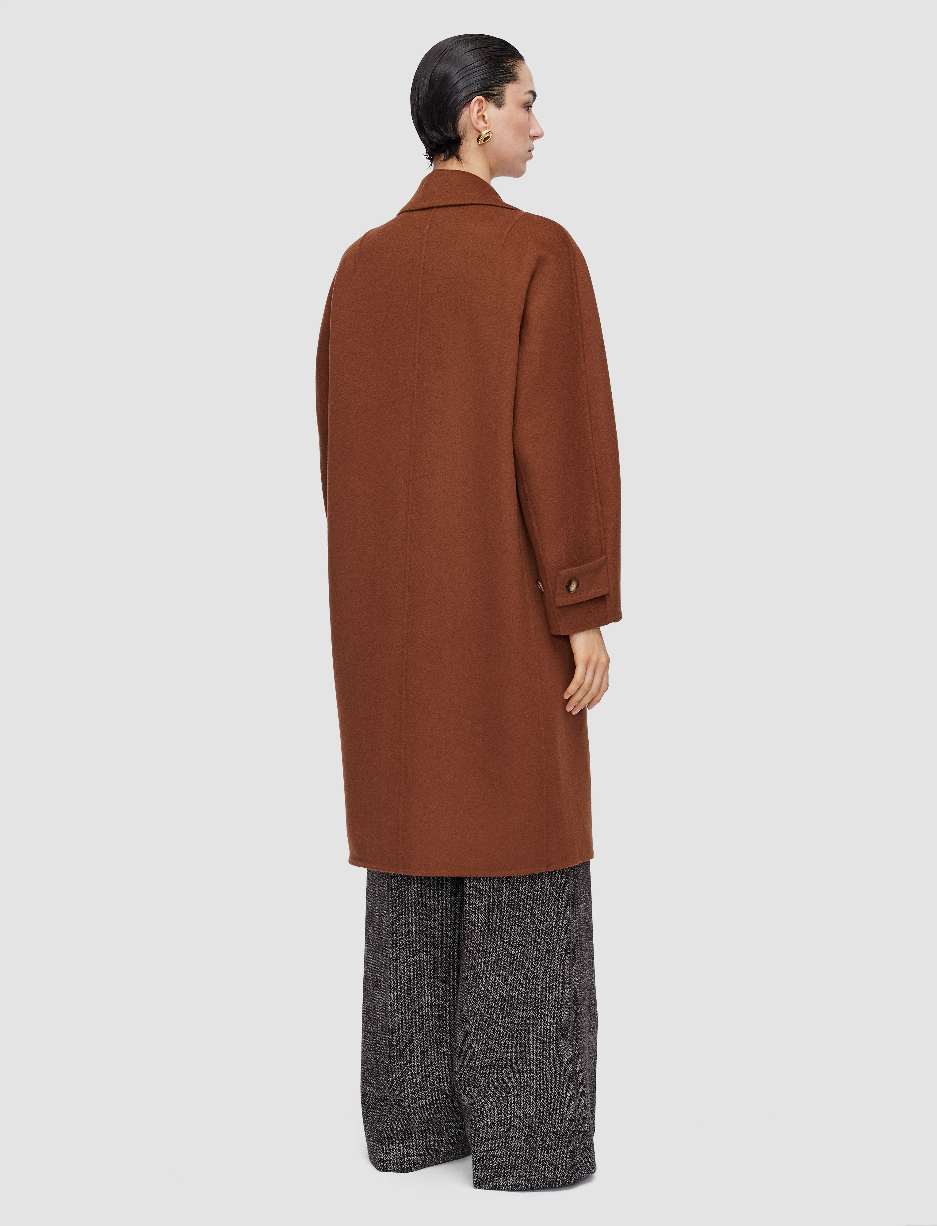 Franco Double Face Cashmere Coat in Brown | JOSEPH GB