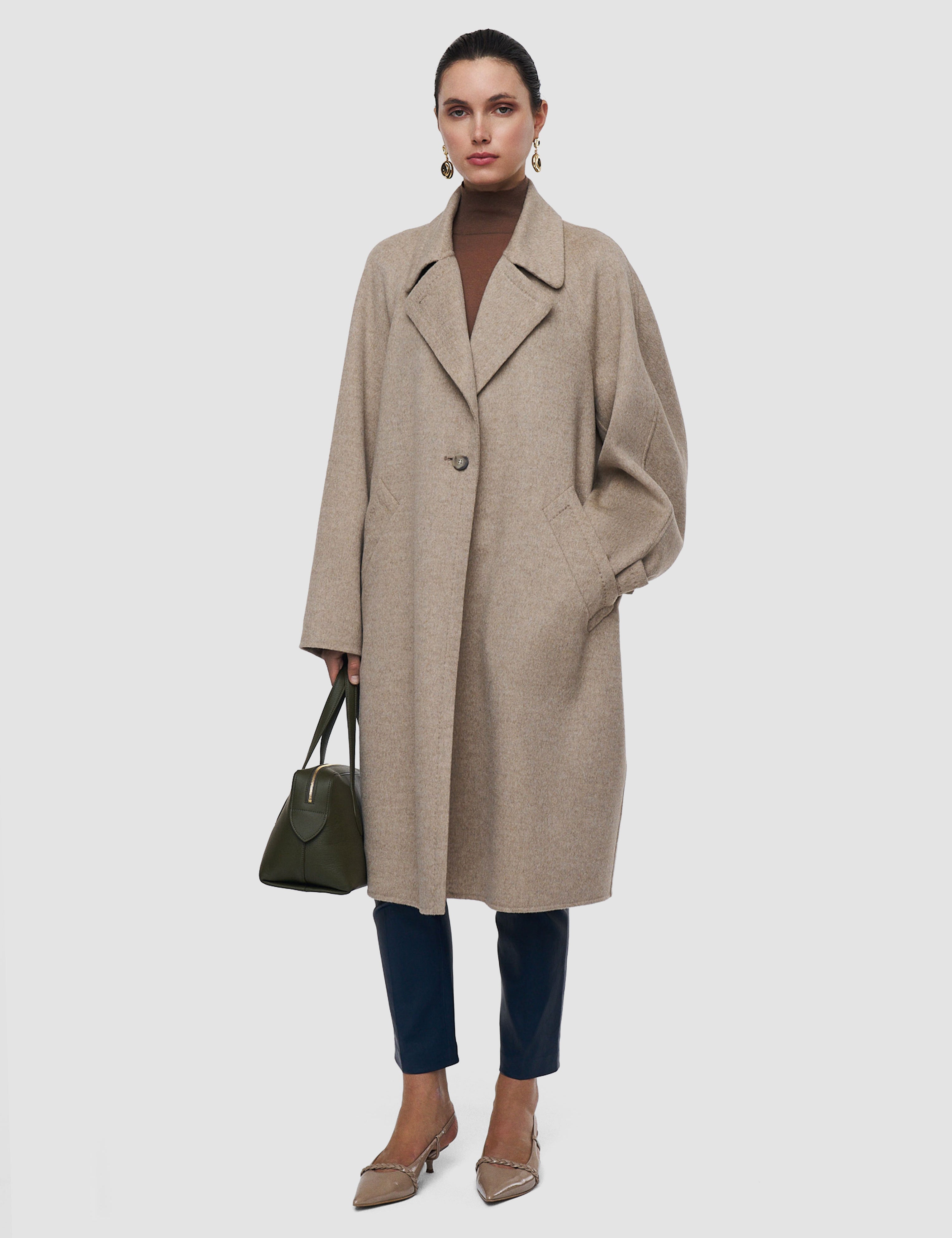 White Franco Double Face Cashmere Coat - Joseph