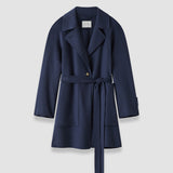 Blue Frankie Light Double Face Wool Coat - Joseph