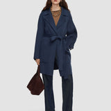 Blue Frankie Light Double Face Wool Coat - Joseph